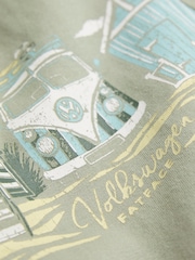 FatFace Sage Green VW Beach Hut Tshirt - Image 6 of 6