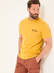 FatFace Gold Hiking Hills Tshirt - Image 1 of 7