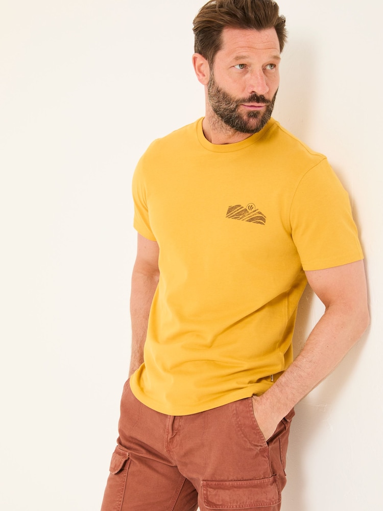 FatFace Gold Hiking Hills Tshirt - Image 1 of 7