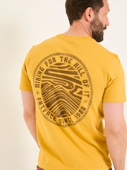 FatFace Gold Hiking Hills Tshirt - Image 2 of 7
