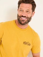 FatFace Gold Hiking Hills Tshirt - Image 3 of 7