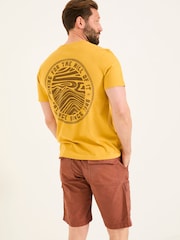 FatFace Gold Hiking Hills Tshirt - Image 4 of 7