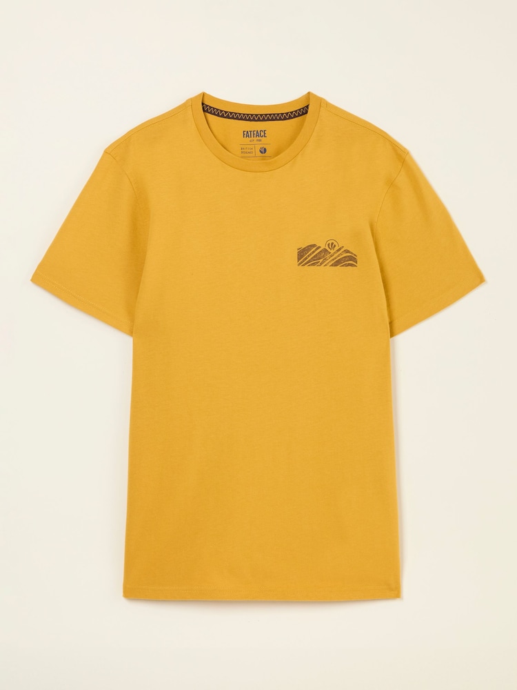 FatFace Gold Hiking Hills Tshirt - Image 6 of 7