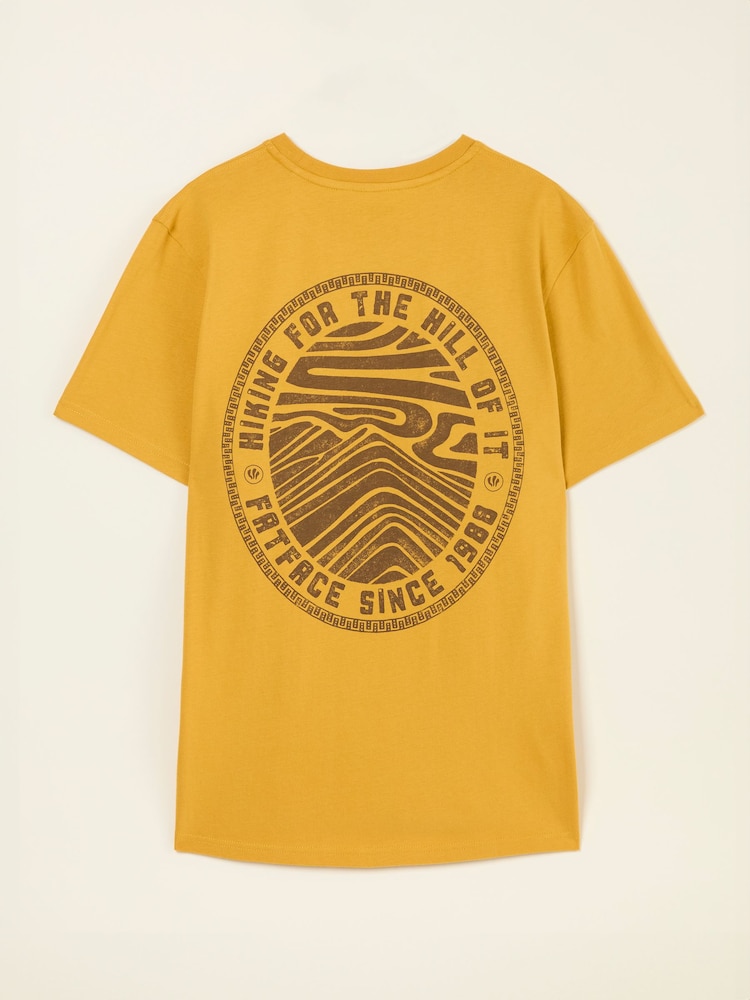 FatFace Gold Hiking Hills Tshirt - Image 7 of 7