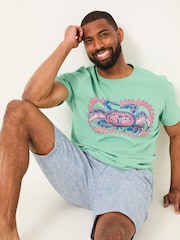 FatFace Green Crab Graphic Tshirt - Image 2 of 5