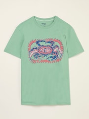 FatFace Green Crab Graphic Tshirt - Image 5 of 5