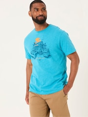 FatFace Bright Blue VW Surf Shack T-shirt - Image 1 of 5