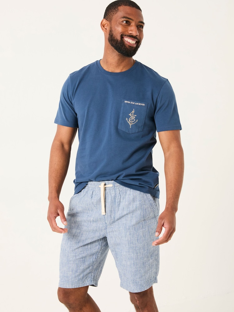 FatFace Navy Anchor Pocket Tshirt - Image 1 of 5