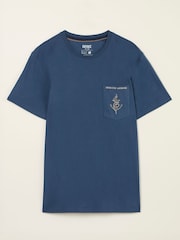 FatFace Navy Anchor Pocket Tshirt - Image 5 of 5