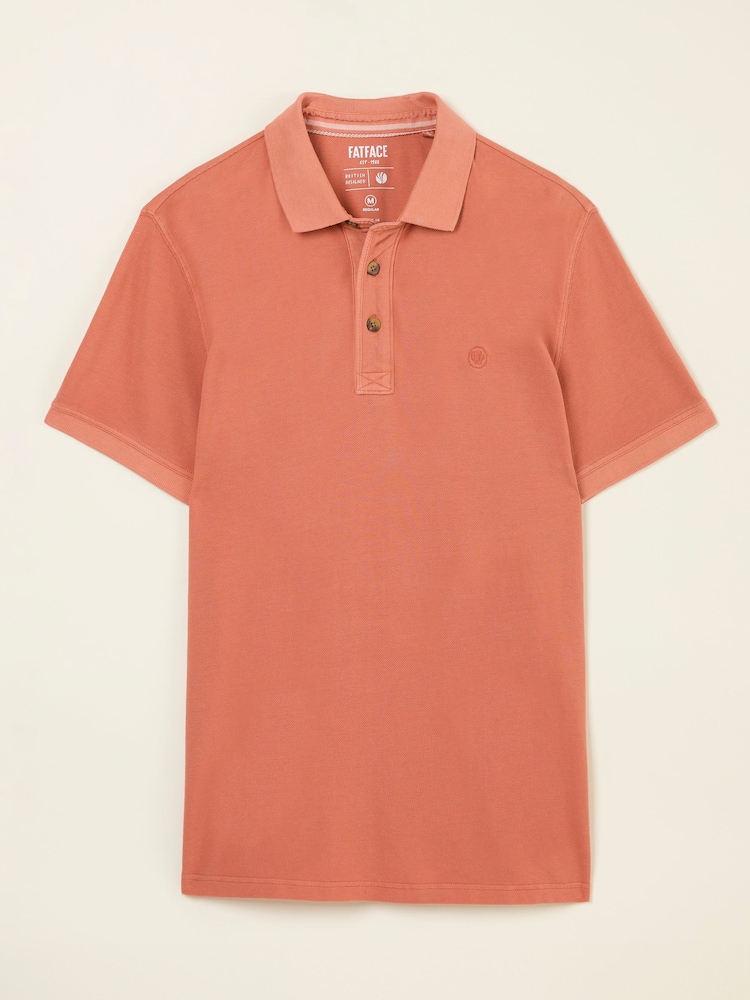 FatFace Orange Pique Polo - Image 5 of 5