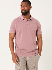 FatFace Stoke Heather Purple Short Sleeve Polo Shirt - Image 1 of 1