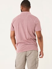 FatFace Stoke Heather Purple Short Sleeve Polo Shirt - Image 2 of 5