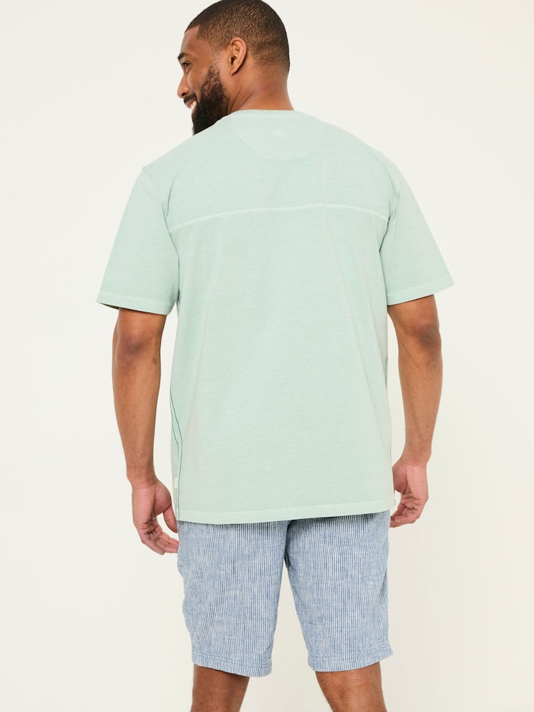 FatFace Light Blue Boat Embroidered T-Shirt - Image 2 of 8