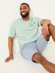 FatFace Light Blue Boat Embroidered T-Shirt - Image 3 of 8