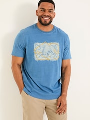Camiseta FATFACE Octopus Graphic Indigo - Imagem 1 de 4
