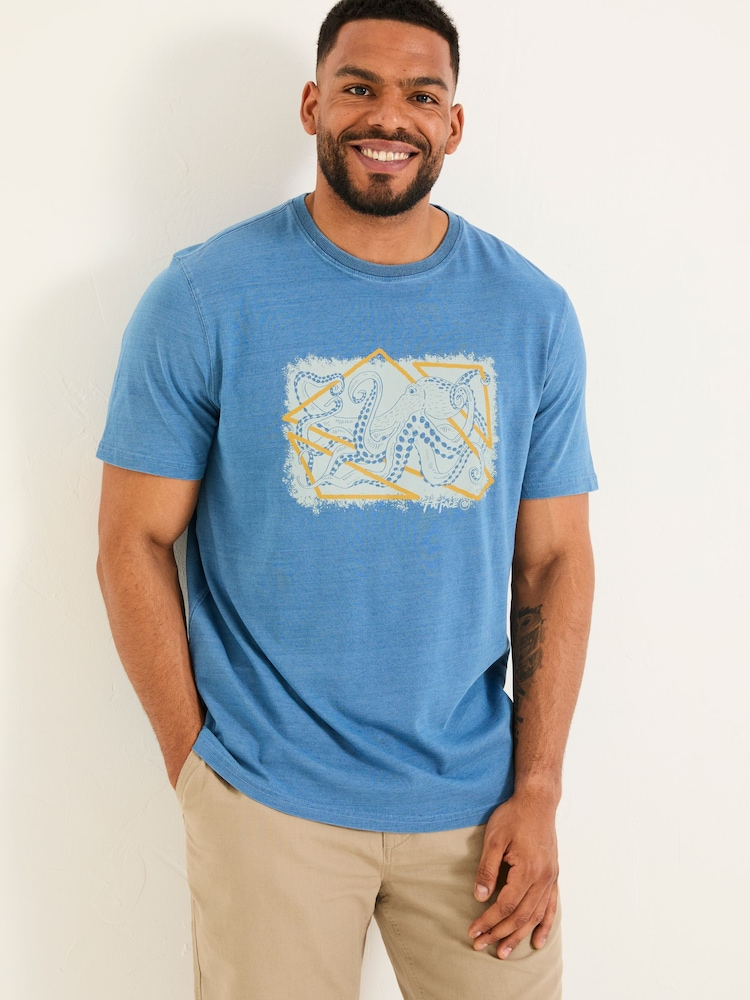 Camiseta FATFACE Octopus Graphic Indigo - Imagem 1 de 4