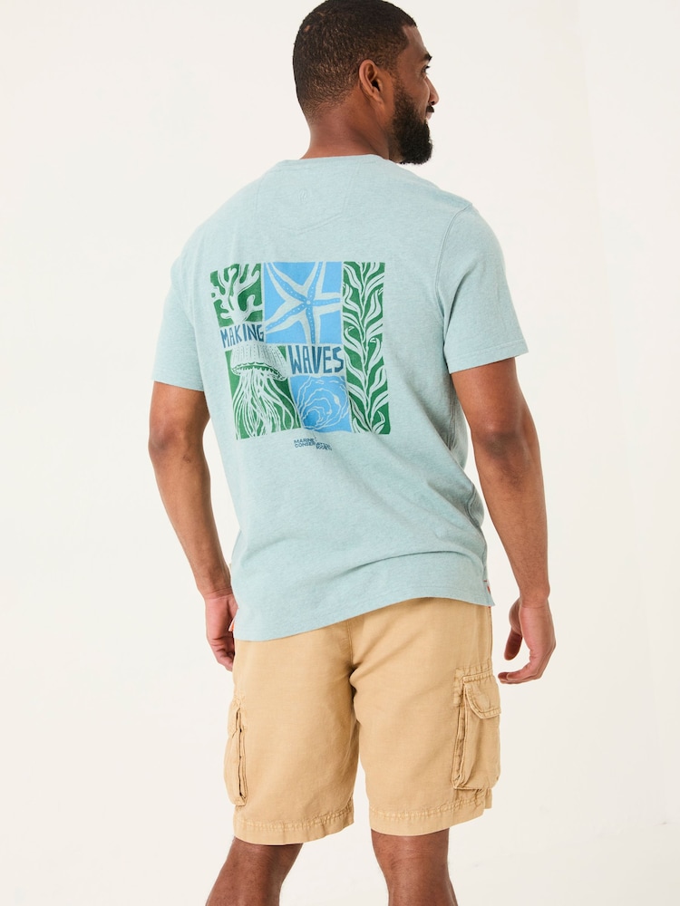 FatFace Light Blue MCS Making Waves Tshirt - Image 2 of 9