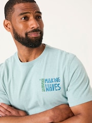 FatFace Light Blue MCS Making Waves Tshirt - Image 3 of 9