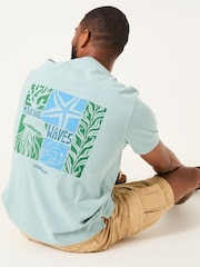 FatFace Light Blue MCS Making Waves Tshirt - Image 4 of 9
