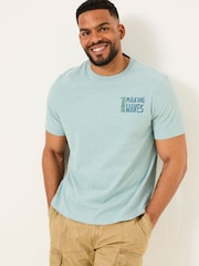 FatFace Light Blue MCS Making Waves Tshirt - Image 5 of 9
