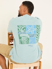 FatFace Light Blue MCS Making Waves Tshirt - Image 7 of 9