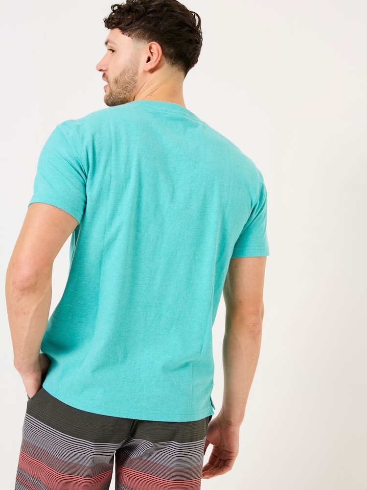 FatFace Lulworth Turquoise Blue T-Shirt - Image 2 of 4 FatFace Lulworth Turquoise Blue T-Shirt - Image 2 of 4