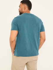 FatFace Borden Petrol Borden Chest Stripe Tshirt - Image 3 of 4