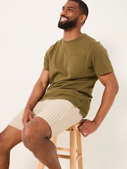 FatFace Cove Khaki Green Cove Pocket Tshirt - Image 3 of 5