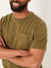 FatFace Cove Khaki Green Cove Pocket Tshirt - Image 4 of 5