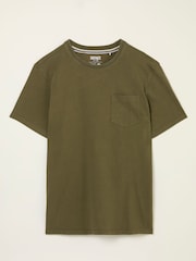 FatFace Cove Khaki Green Cove Pocket Tshirt - Image 5 of 5
