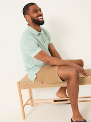 slub pique polo Light Blue Short Sleeve Slub Pique Polo - Image 3 of 5