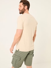FatFace Woodside Oatmeal Slub Henley T-Shirt - Image 2 of 5