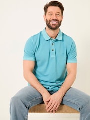 FatFace Bright Blue Pique Polo - Image 3 of 6
