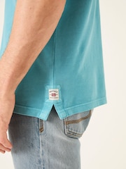 FatFace Bright Blue Pique Polo - Image 5 of 6