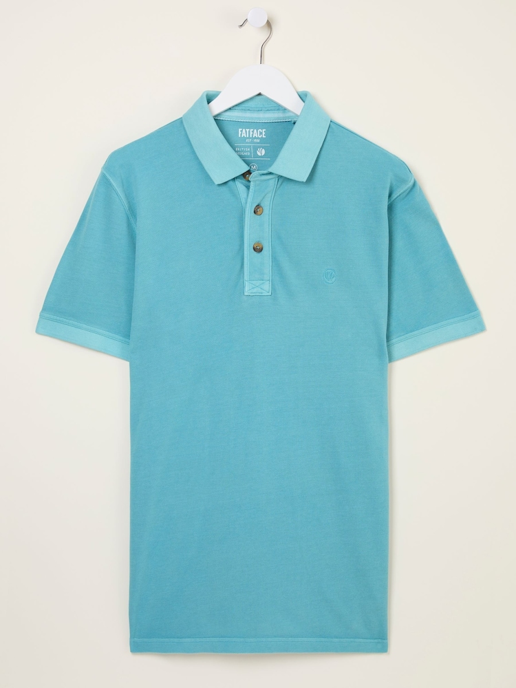 FatFace Bright Blue Pique Polo - Image 6 of 6