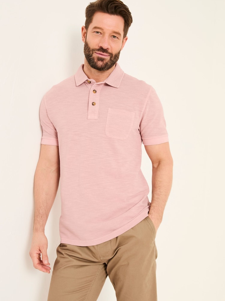 Rosarot - FatFace Poloshirt aus Piqué, kurzärmelig - Bild 1 von 5 Rosarot - FatFace Poloshirt aus Piqué, kurzärmelig - Bild 1 von 5