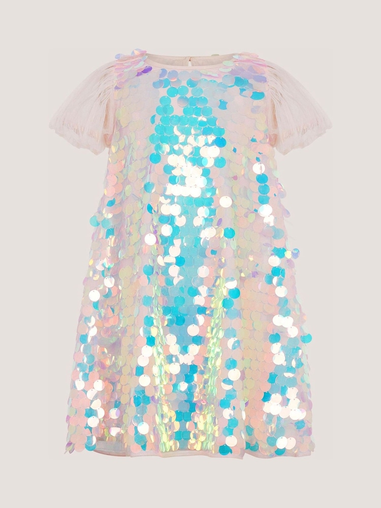 Monsoon Blue Mermaid Sequin Party Dress - Image 1 of 2 Monsoon Blue Mermaid Sequin Party Dress - Image 1 of 2