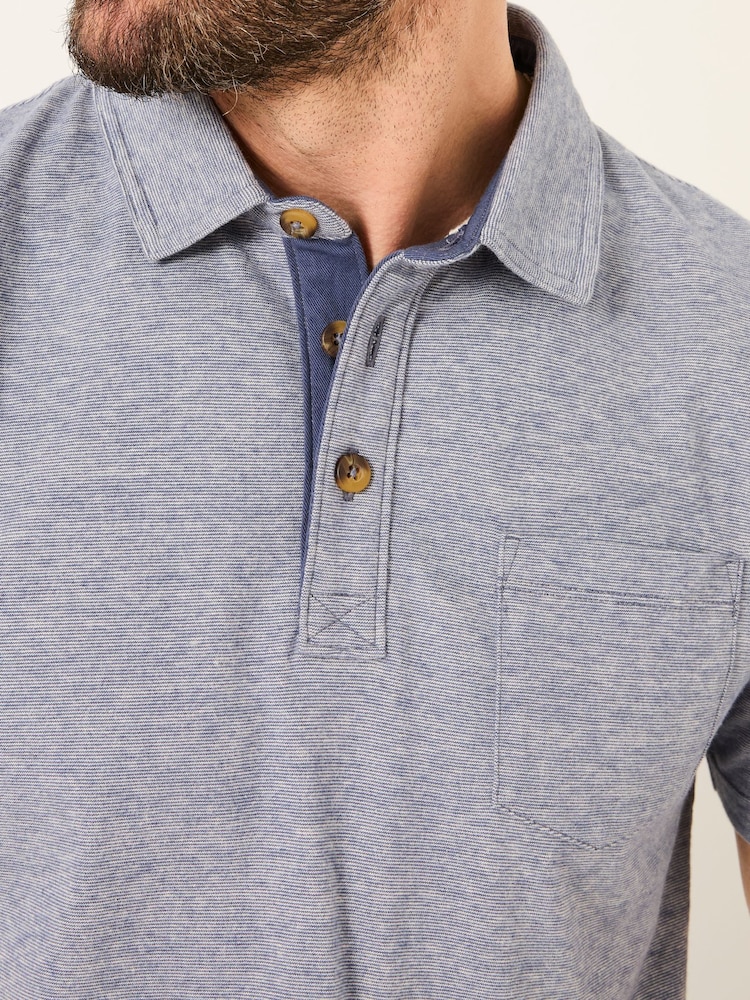 FatFace Elm French Navy Polo Shirt - Image 4 of 5