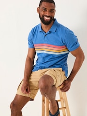 FatFace Blue Cut and Sew Chest Stripe Polo - Image 3 of 5