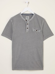 Grau - FatFace Garment Dyed Pocket Henley - Bild 7 von 7