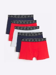 River Island Blue Boxers 5 Pack - Image 1 of 3