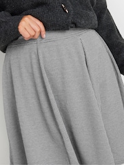 Yours Curve Black Dogtooth Check Flippy Skirt - Image 4 of 5