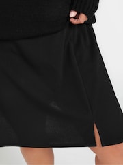Yours Curve Black Scuba Slit Mini Skirt - Image 4 of 5