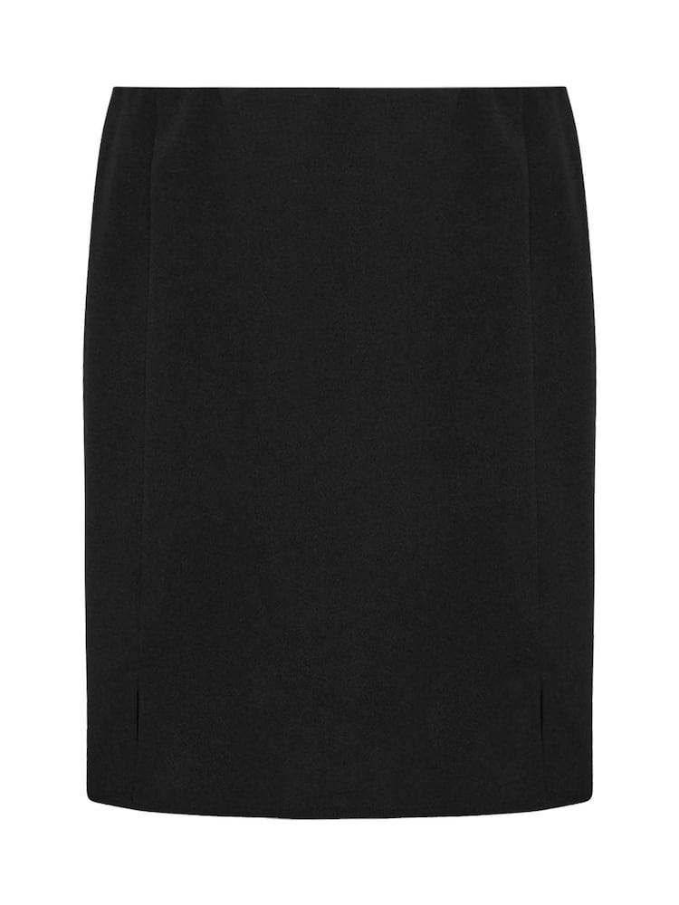 Yours Curve Black Scuba Slit Mini Skirt - Image 5 of 5