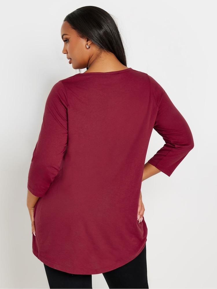 Yours Curve Red Christmas Tree Novelty T-Shirt - Image 3 of 5