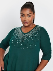 Verde - Yours Curve Stud Swing Tunics - Imagen 4 de 5
