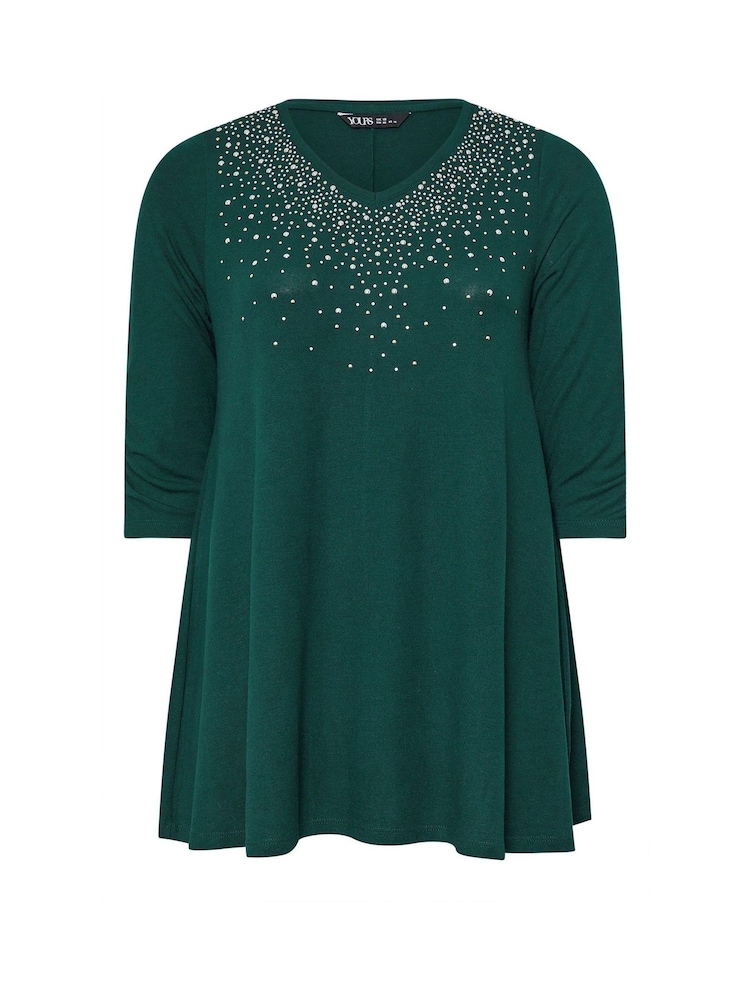 Verde - Yours Curve Stud Swing Tunics - Imagen 5 de 5