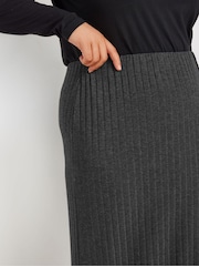 Yours Curve Grey Leopard Print Tube Skirt - Image 3 of 5