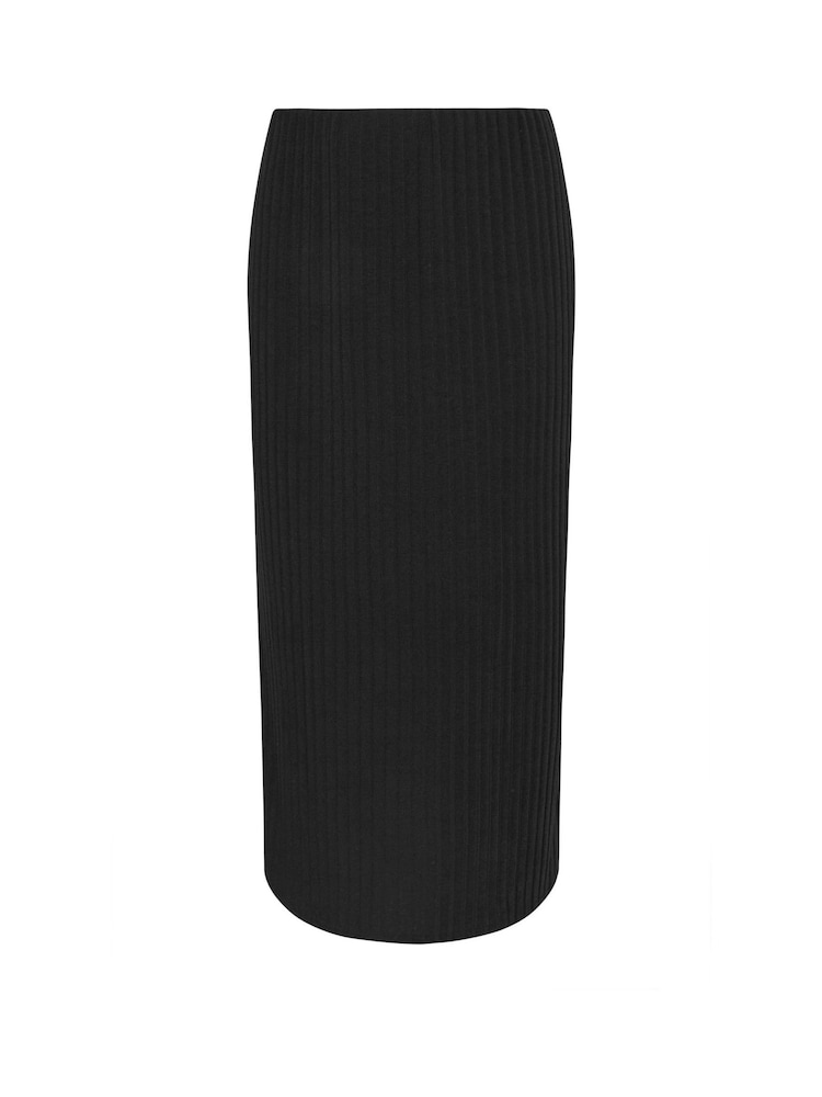 Yours Curve Black Leopard Print Tube Skirt - Image 4 of 4