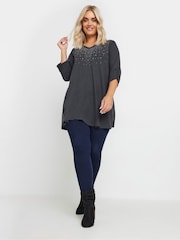 Gris - Yours Curve Stud Swing Tunics - Imagen 2 de 5